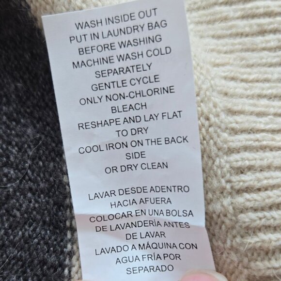 Michael Kors Womens Medium Striped Cowl Neck Sweater Wool Blend Tunic Length - Picture 8 of 8